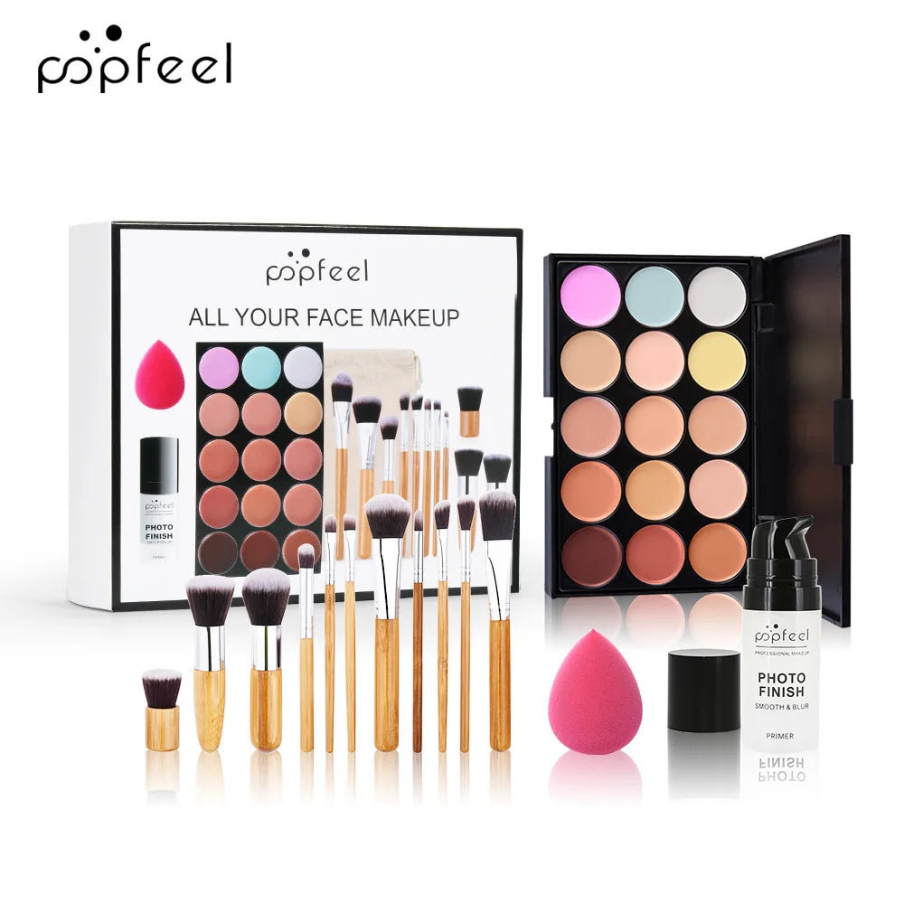 Makeup Kit for Eye Women Cosmetics Set Travel Eyeshadow Eyebrow Pencil Eyeliner Mascara Makeup Brush Eye Korean Beauty Full Kit