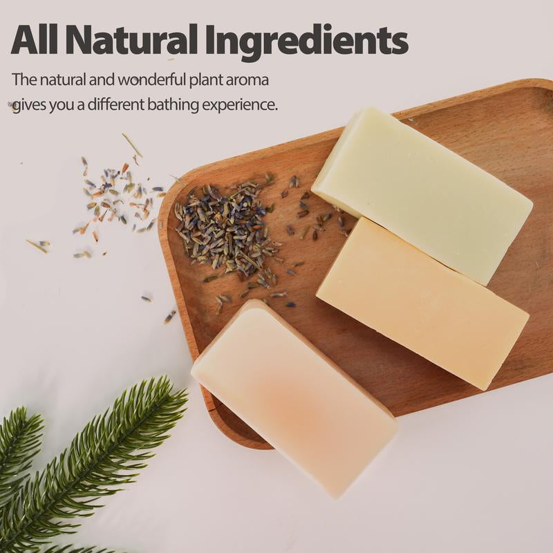 MAYJAM 3.50Z Handmade Natural Soap Bar Set, Tea Tree, Lemongrass, Chamomile, Shea Butter Bath Soap for Moisturizing, Soothing, Cleansing for All Skin