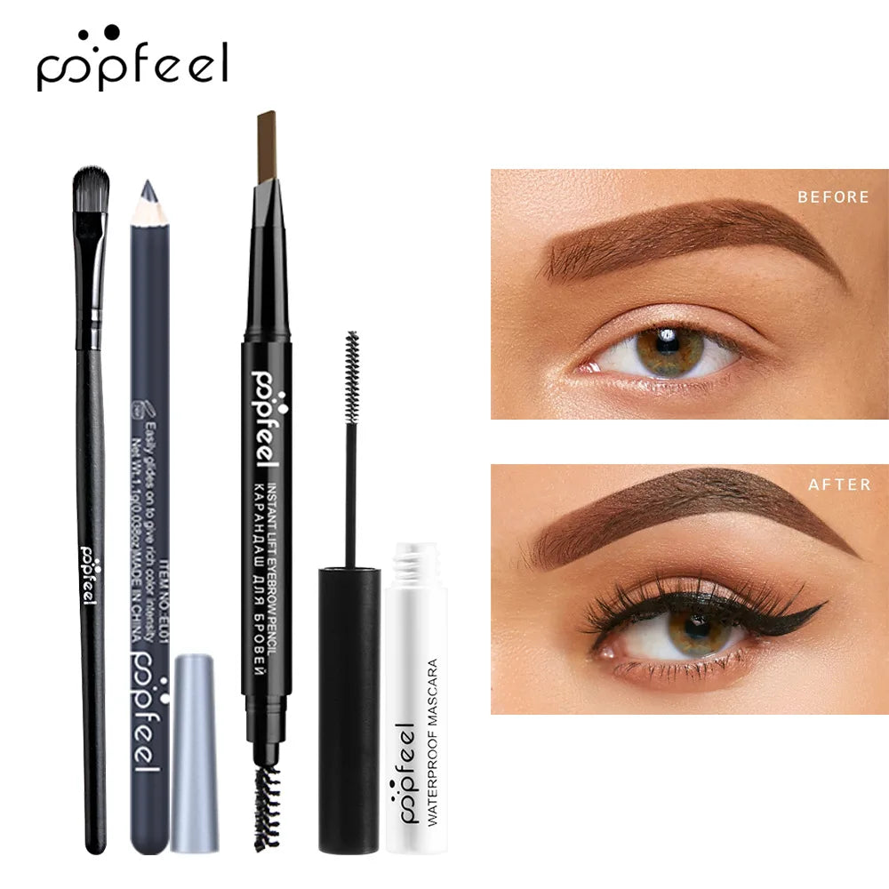 Makeup Kit for Eye Women Cosmetics Set Travel Eyeshadow Eyebrow Pencil Eyeliner Mascara Makeup Brush Eye Korean Beauty Full Kit