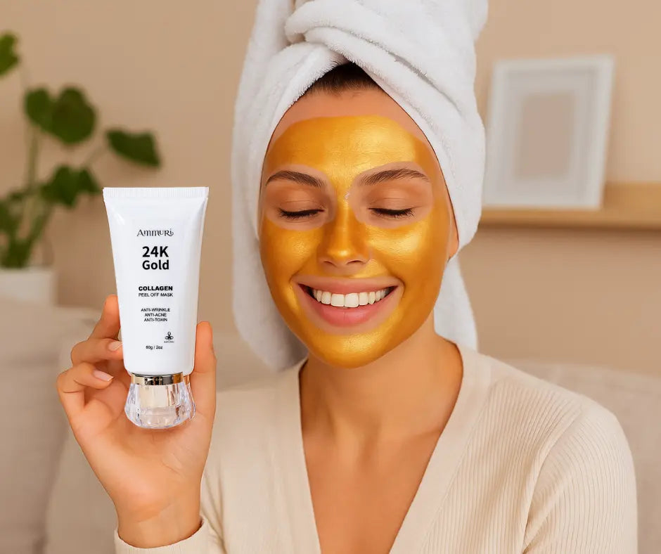 Ammuri 24K Gold Peel-Off Face Mask – Deep Cleansing & Brightening Pore Minimiser (60ml)-2