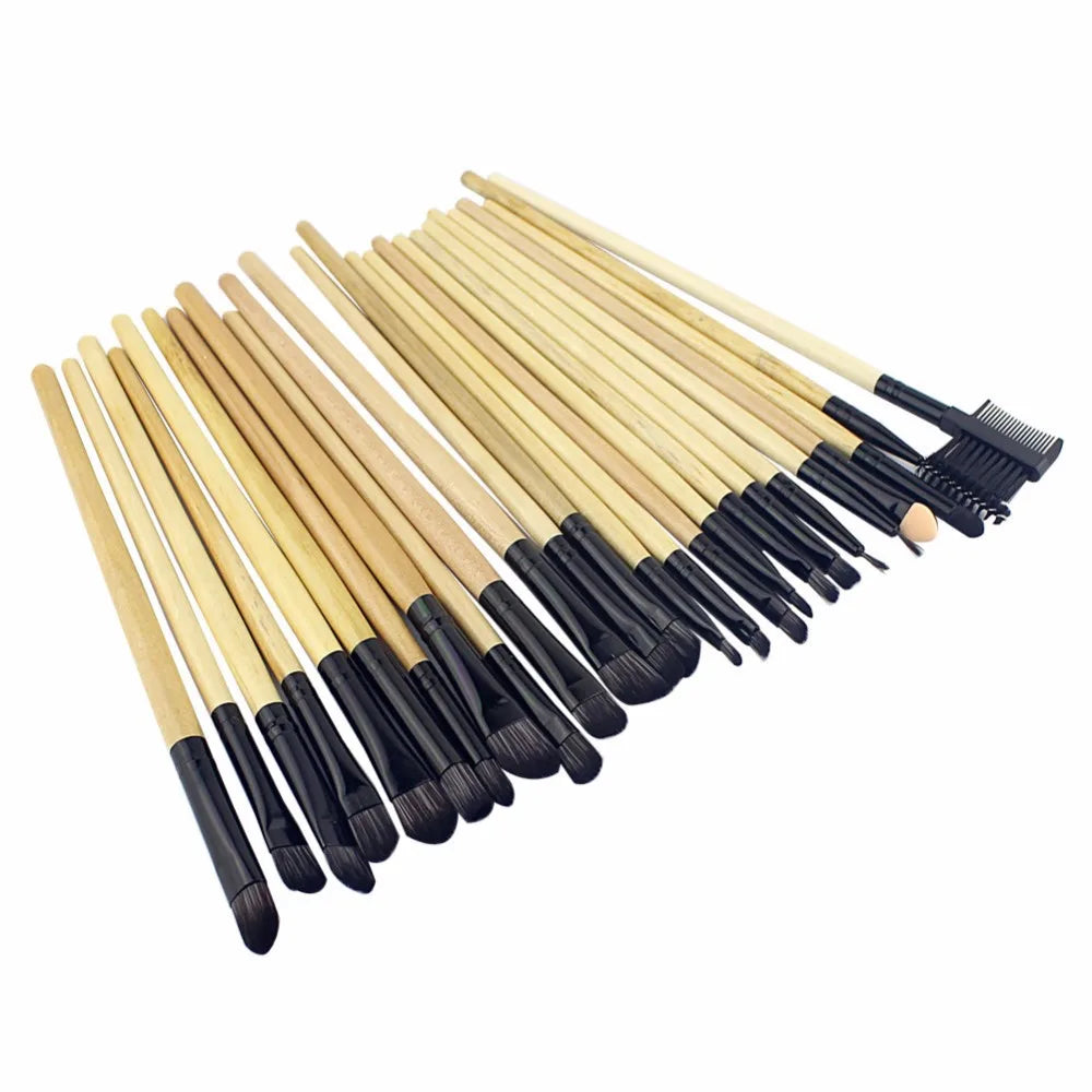32 PCS Pincel De Maquiagem Make up Brushes Profissional of Makeup Brush Set + Black Leather Bag